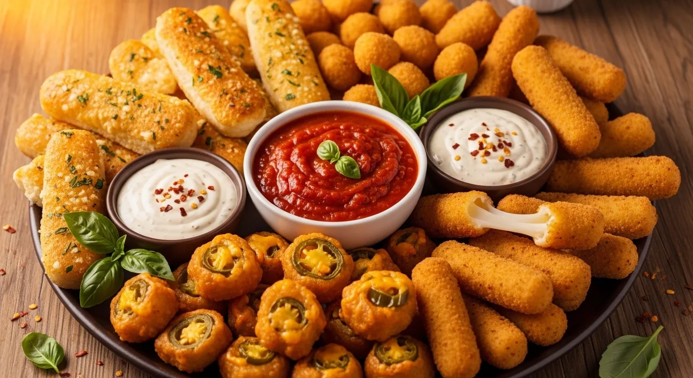 Papa Johns Delicious Sides and Dips including Garlic Breadsticks and Papa Bites